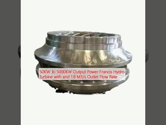 50KW에서 5000KW 출력 전력 프랜시스 수력 터빈 및 1.8 M3/s 출력 흐름 속도