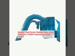 스테인리스 스틸 러너 재료 2150kW 용량 및 안정적인 출력을위한 펠튼 수력 터빈