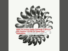 워터 제트 터빈 설계 방출 0.385m3/s 출입 압력 1-20 바 중량 용량 애플리케이션