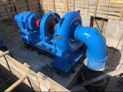 수평선상 프란시스 수력 터빈 붓을 쓸 필요가 없는 100 kw