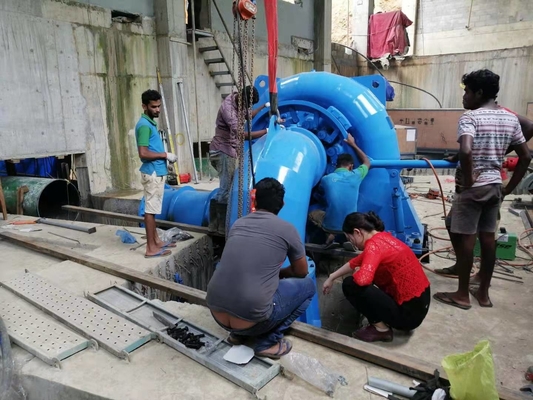 1.2m 러너 프란시스 수력 발전 터빈 1500 kw 수직 프랑시스 터빈