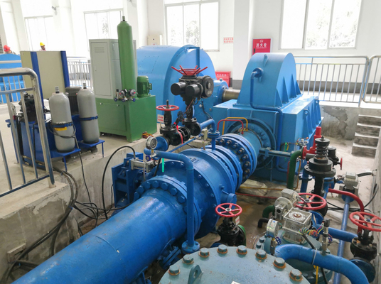 붓을 쓸 필요가 없는 수력 발전소 1000RPM에서 1500 kw 펠턴 수력 발전 터빈