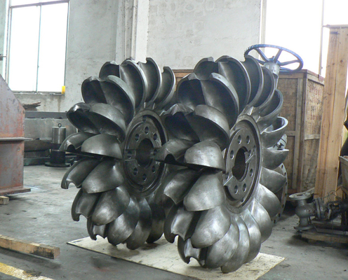 1250 kw 수평선상 펠턴 수력 발전 터빈 92% 효율 120m 수두