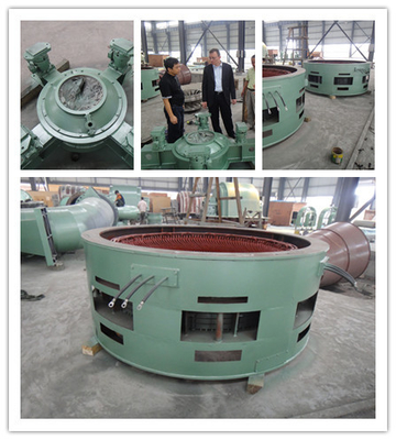 수직 로우 헤드 카플란 수차 발전기 42m 980 kw 3m3/S