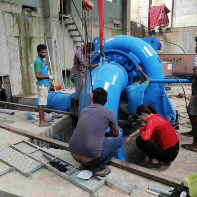 고정깃 수직 카프란 100 Kw 수력 전기 발생기 16m 수두