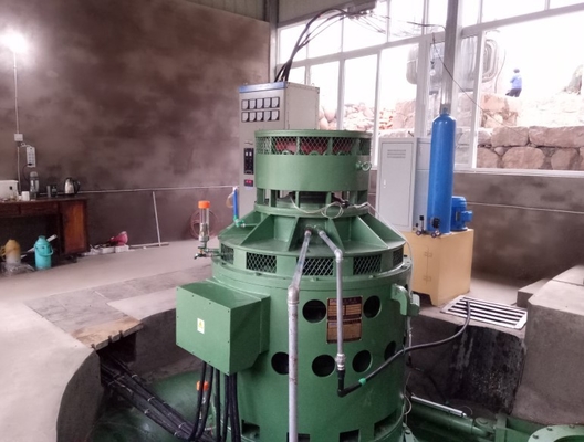스테인레스 강 350 kw 수직 수력 발전 터빈 400V 고정깃